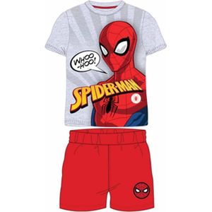 Marvel Spiderman - Pyjama - Shortama - Grijs met rood - Maat 92
