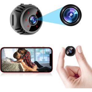Gigicial Mini Spionagecamera - Verborgen Camera Met Audio En Video - 1080P Hd Nachtzicht + Bewegingsdetectie - 1 Stuks - Zwart Voor Thuisbeveiliging