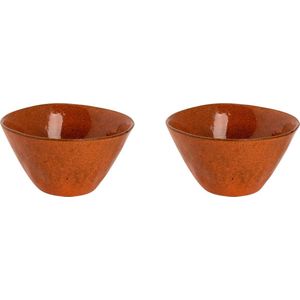 Palmer Schaal Rustique 15 cm 70 cl Oranje Stoneware 2 stuk(s)