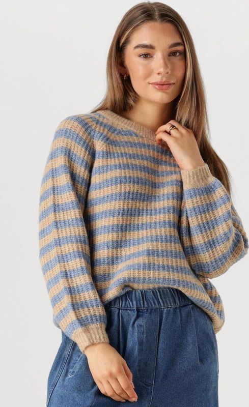 Lollys Laundry Binall Jumper Ls Truien & vesten Dames - Sweater - Hoodie - Vest- Lichtblauw - Maat L