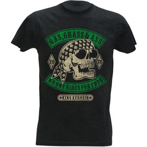 King Kerosin Shirt Gas, Grass & Ass Black-S