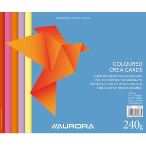 Aurora Crea Cards/Tekenvellen A3 - 6 kleuren - Pak van 5