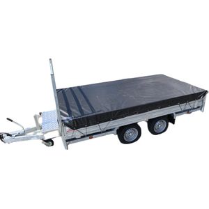 Xstrong Pro 300 L - Vlakzeil - 370x220 cm - Voor 330x180 Aanhangers - Waterdicht en UV-bestendig