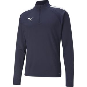 PUMA teamLIGA 1/4 Zip Top Heren sportshirt - PUMA Navy-PUMA White