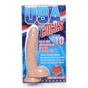 USA Cocks Realistische Dildo Met Balzak - 21 cm