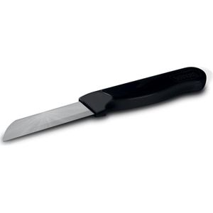 Solingen Schilmesje Robuust Handvat - RVS Glad - 16 cm met ""Blade Cover"" - Zwart