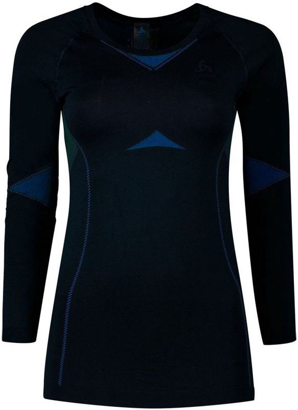 Odlo - Performance Evolution Warm - Lange Mouwen Basislaag - Blauw