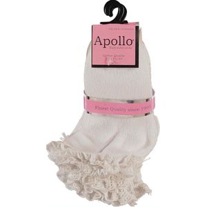 Sokken wit met kanten boord maat 74-86 (6-12 months)