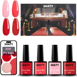 BIAB Kleurenset - Rood - 4 Stuks - Salon Kwaliteit