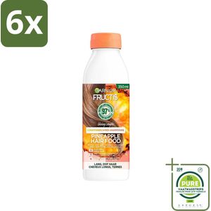 Garnier - Fructis Hair Food Pineapple - Conditioner - Lang & Dof Haar - 350 ml - Voordeelverpakking - 6 stuks - Haar conditioner - Lang haar