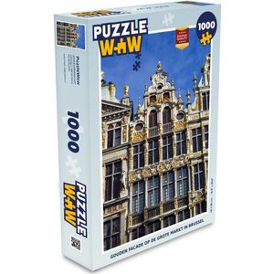 Puzzel Architectuur - Goud - Grote markt - Brussel - Legpuzzel - Puzzel 1000 stukjes volwassenen