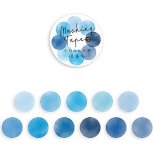 Blauwe Washi Tape Stippen | To Do Dots | Takenlijstjes Maken | To Do Lijstjes | Journalling | Bullet Journal | Journals | Plakboeken | Stickers | Bullet Points | Masking Tapes | Washi Tapes | Organiseren | Blauw IJskoud IJzig