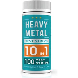 10-in-1 Heavy Metal Teststrips - 100 stuks - Voor Lood Kwik Chroom Ijzer Magnesium pH en meer