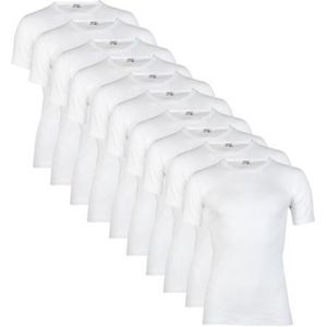 10-pack Extra lange heren T-shirts met ronde hals M3000 Wit maat XL
