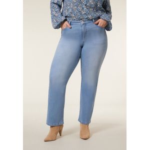 Miss Etam dames Jeans straight fit blauw - Plus