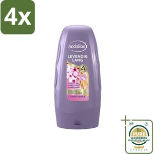 Andrélon - Levendig Lang - Conditioner - 250 ml - Voordeelverpakking - 4 stuks - Lang haar - Sakura olie