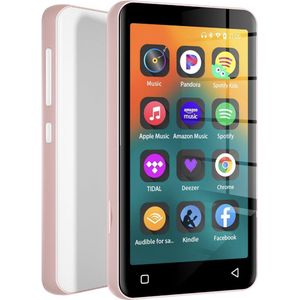innioasis G1 - MP3-speler - Roze-Wit - 4 inch Volledig Touchscreen - Bluetooth en WiFi