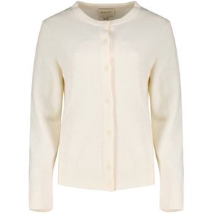 Gant - 4805354 - Cardigan - Beige - 100% Italiaanse Lamswol
