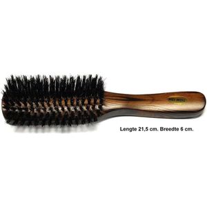 Rojafit Echt Haren Haarborstel versterkt met nylonfiber voor normaal en stevig haar - Schuitmodel - 21,5 cm.