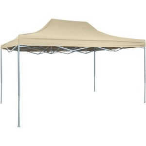 VidaXL Inklapbare Partytent 3x4m Staal Crème