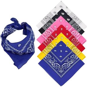 Allecto plus - Pakket van 6 Kleurrijke Paisley Bandana's voor Heren en Dames