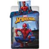 Spiderman - Dekbedovertrek City Hero - Katoen - 140 x 200 cm / 70 x 90 cm - Blauw