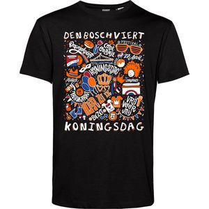 T-shirt Den Bosch Oranjekoorts | Koningsdag kleding | Oranje Shirt | Zwart | maat 4XL