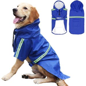 Regenjas Hond Maat XL Hondenjas Jas Honden Puppy Hondenkleding - Blauw - Dutchwide