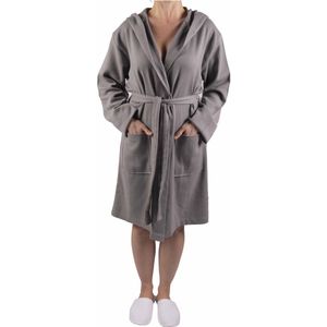 Lichtgewicht Badjas, Dames en Heren Badjas, Sauna Badjas, Ochtend Badjas van 100% Katoen Grijs S/M
