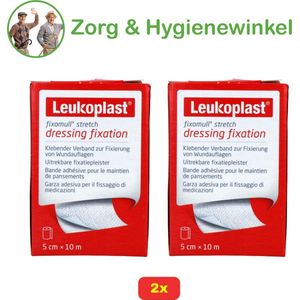 Leukoplast - Fixomull Stretch fixatiepleister - 5 cm x 10 m - 2x - Voordeelverpakking!