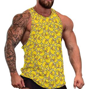 Tank top heren Eendjes - Hemd met eenden print - Mouwloos - Fitness - Festival - Grappig - Mannen