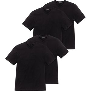 Schiesser - Essentials - T-shirt - V-Ausschnitt - 4er-Pack - Katoen