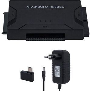 3.0 naar IDE-SATA converter kit voor harde schijf - externe adapter voor 2.5""-3.5"" SATA-SSD HDD - PC compatibel - EU-stekker