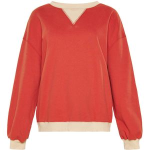 usha BLUE LABEL Sweatshirt  beige / donkeroranje