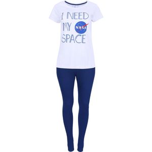 Wit-blauwe NASA-pyjama voor dames
