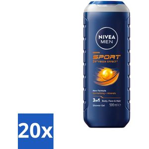 NIVEA MEN - Douchegel - Sport - 500 ml - Bulkverpakking - 20 stuks