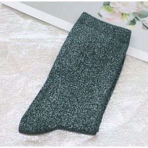 Glittersokken - Donkergroen