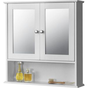 Spiegelkast Linz voor wandmontage MDF 58x56x13 cm wit