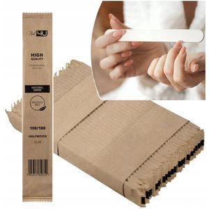 Nail4U Slim Houten Nagelvijlen 100/180 - 25 Stuks