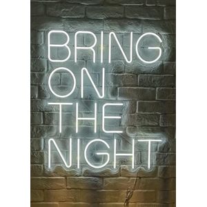 OHNO Neon Verlichting Bring on the Night - Neon Lamp - Wandlamp - Decoratie - Led - Verlichting - Lamp - Nachtlampje - Mancave - Neon Party - Wandecoratie woonkamer - Wandlamp binnen - Lampen - Neon - Led Verlichting - Blauw