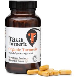 TAKA Turmeric / Kurkuma Turmeric & Zwarte Peper Extract Capsules Biologisch – 120 vegancaps