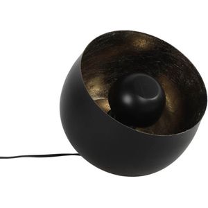 Tafellamp metaal - Staande lamp - Zwart en oudgoud - Tafellamp industrieel 50 cm