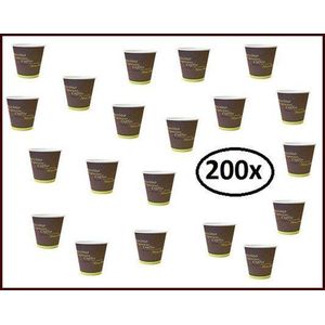 200x Koffiebeker espresso karton 'Coffee to Go' -  - Koffie thee chocomel soep drank water beker karton