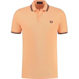 Fred Perry - Polo M3600 Koraalrood - Slim-fit - Heren Poloshirt Maat S