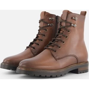 Linea Zeta Veterboots cognac Leer - Maat 39