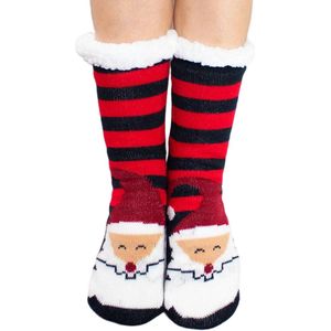 Herfst-/wintersokken - Platte lengte 42 cm - Kerstsokken - Kerstvloersokken - Dikke, warme herfst-/wintersokken - Huissokken - Slaapsokken - Antislipvloersokken - Voeg toe aan de kerstsfeer - Herfst-/winterbenodigdheden