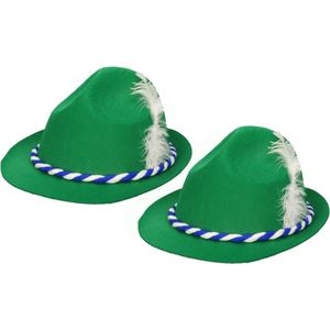 Partyxlosion Tiroler hoedje voor volwassenen - 4 stuks - groen