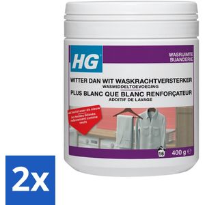 2 x HG Witter Dan Wit Waskrachtversterker Met Vlekoplosser 500 gr - Witwasmiddel - Wasversterker - Vlekkenverwijderaar - Witwas - Wasmiddeltoevoeging