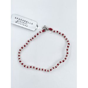 Spadarella Gioielli - SPBR01 - Armband - 925 Zilver - 3 mm - Red 504 - 19 Cm