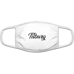 Tilburg mondkapje | gezichtsmasker | bescherming | bedrukt | logo | Zwart mondmasker van katoen, uitwasbaar & herbruikbaar. Geschikt voor OV